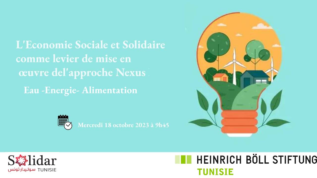 Atelier des experts: L'économie Sociale et Solidaire comme levier de mise en oeuvre de l'approche Nexus Eau-Energie-Alimentation